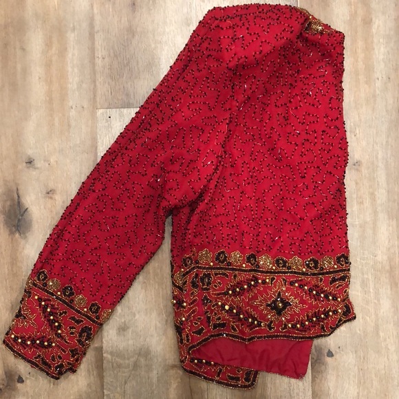 Vintage Lawrence Kazer Beaded Silk Crop Jacket - Picture 2 of 16